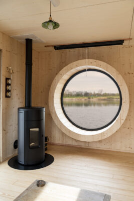Kamin Option - Heuckenlock 65 - Hausboot Hafen Hamburg